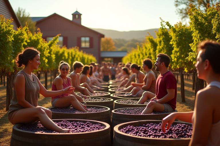 Harvest festival at boutique winery